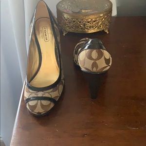 Coach wedges-barely worn!